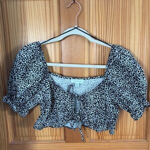 Topshop Puff Sleeve Top